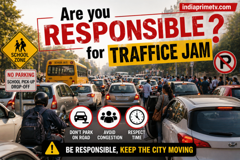 Traffic Jam क्या स्कूल टाइम बना शहर की सबसे बड़ी समस्या?