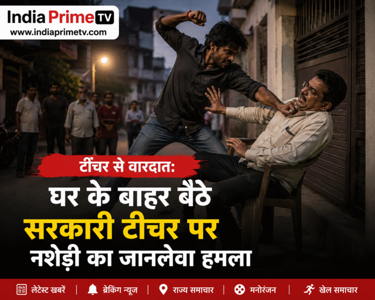 लुधियाना में टीचर से वारदात: घर के बाहर बैठे सरकारी टीचर पर नशेड़ी का जानलेवा हमला