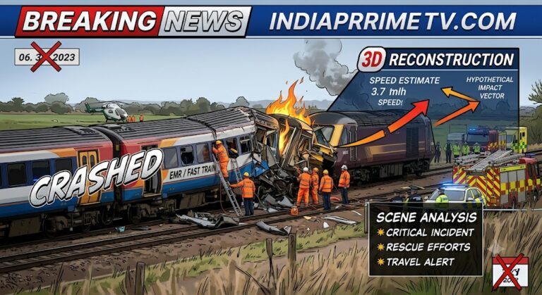 Emergency crews respond to East Midlands Railway train collision near Bedford | बेडफोर्ड के पास ट्रेन हादसे में राहत बचाव दल |