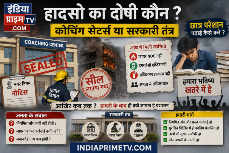 कोचिंग संस्थानों पर कार्रवाई-indiaprimetv